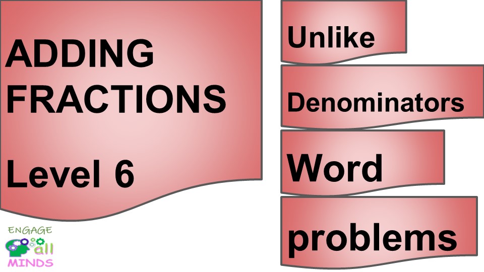 6 Adding unlike fractions Word Problems 6 Adding Unlike Denominators Word Problems - Image 1