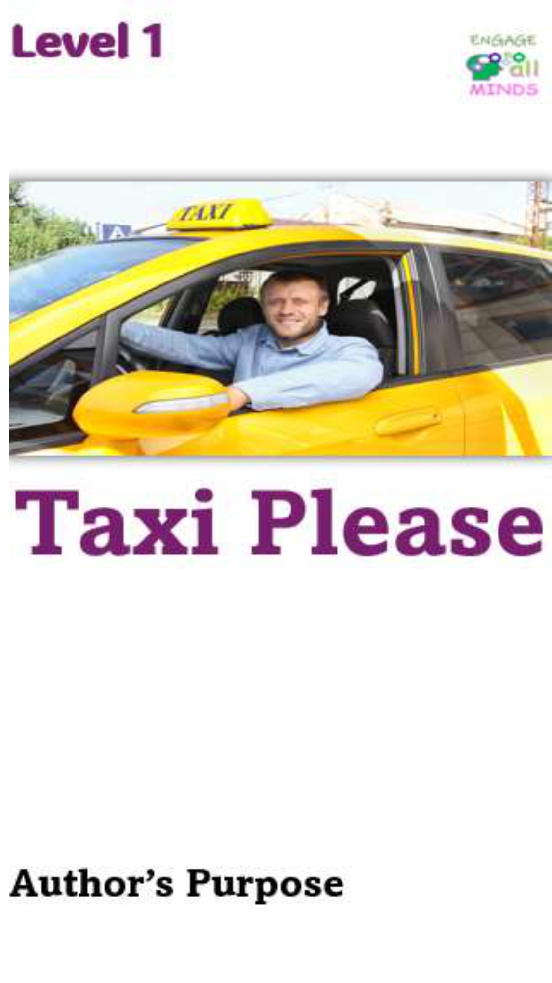 ELA main pages 1_page-0061 Taxi Please Level 1 - Image 1