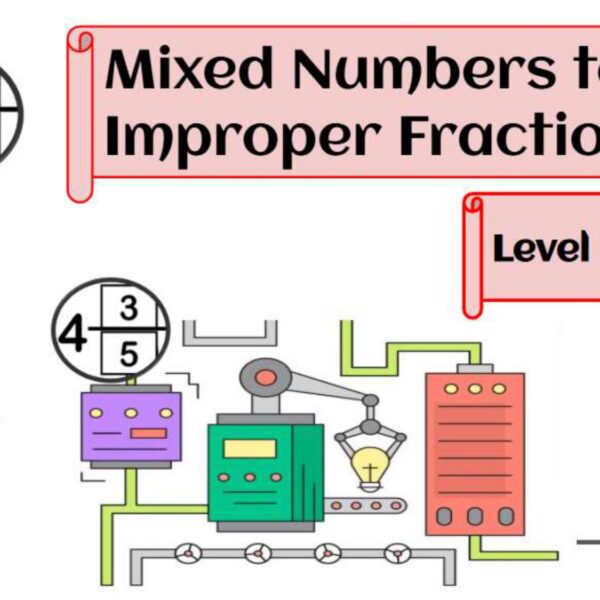 Mixed Numbers to Improper Fractions Level 6