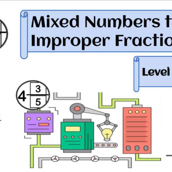 Mixed Numbers to Improper Fractions Level 5