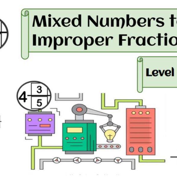 Mixed Numbers to Improper Fractions Level 4