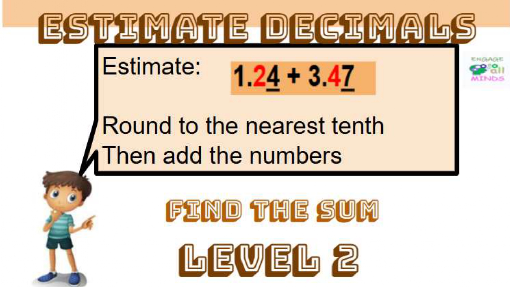 Main cover sheet Decimals Section_page-0040 Estimating Decimals Addition Level 2 - Image 1
