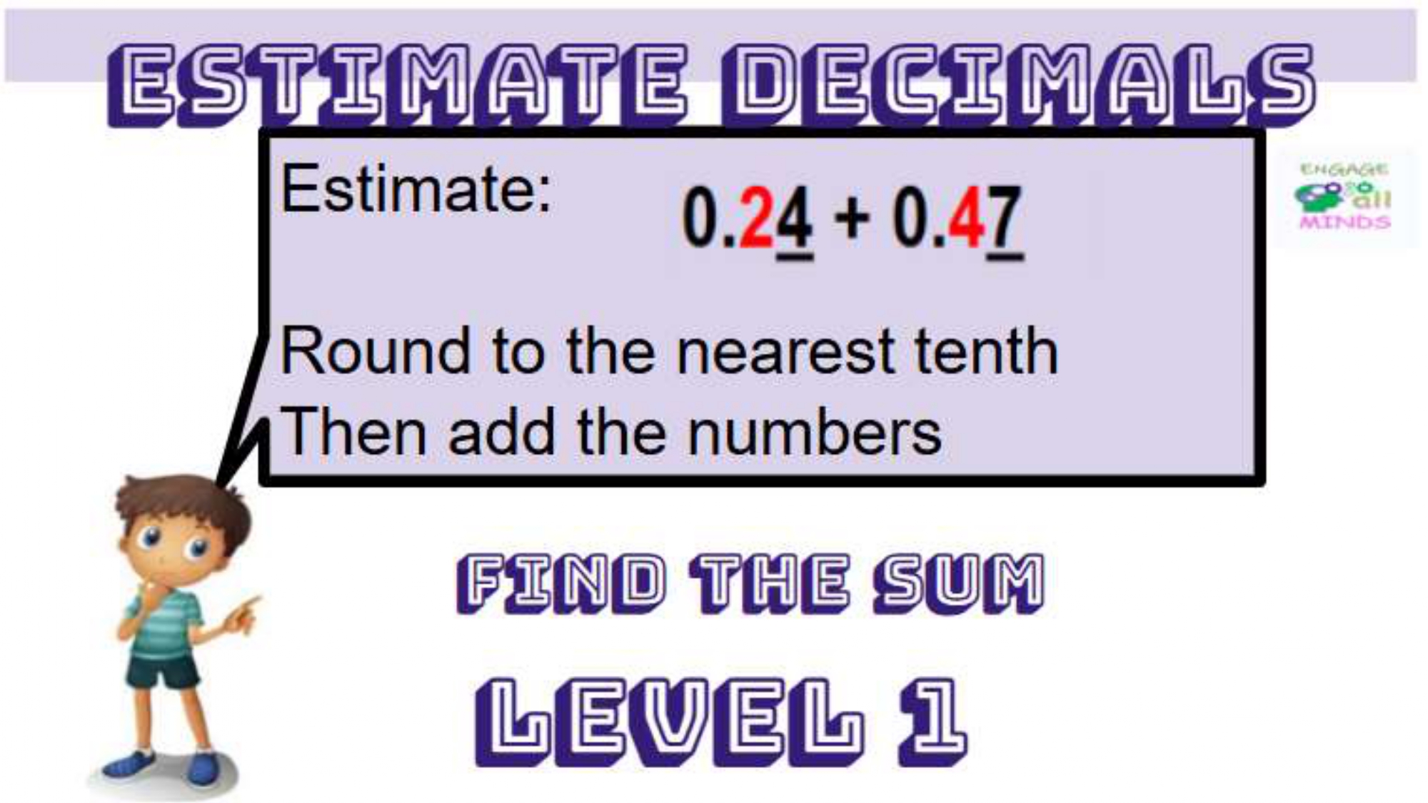 Main cover sheet Decimals Section_page-0041 Estimating Decimals Addition Level 1 - Image 1