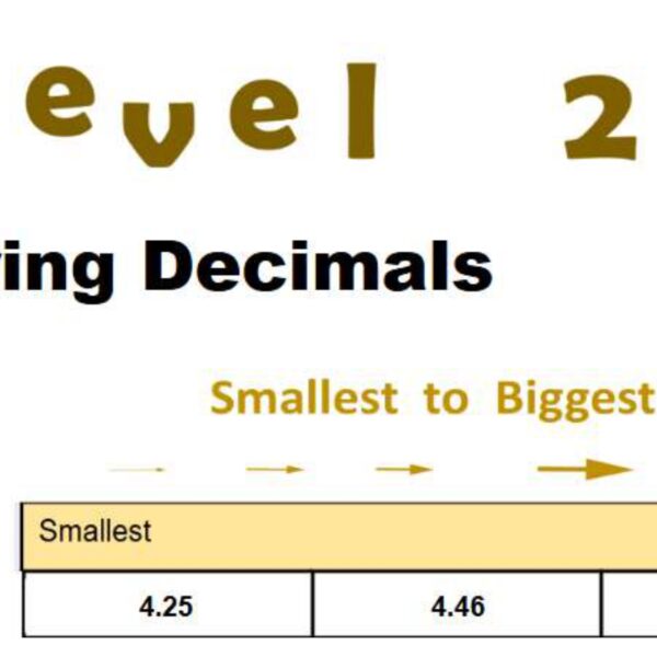 Ordering Decimals Least to Greatest Level 2