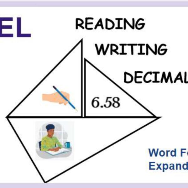 Reading and Writing Decimals: Expanded & Word form Level 1