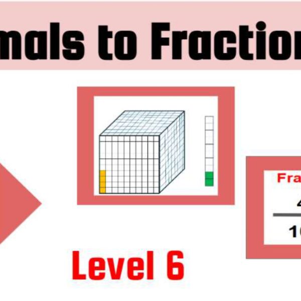 Decimals to Fractions Level 6