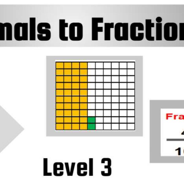 Decimals to Fractions Level 3
