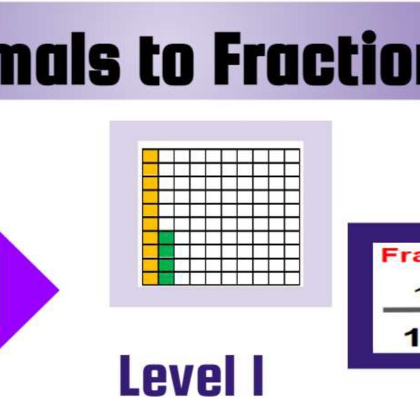 Decimals to Fractions Level 1