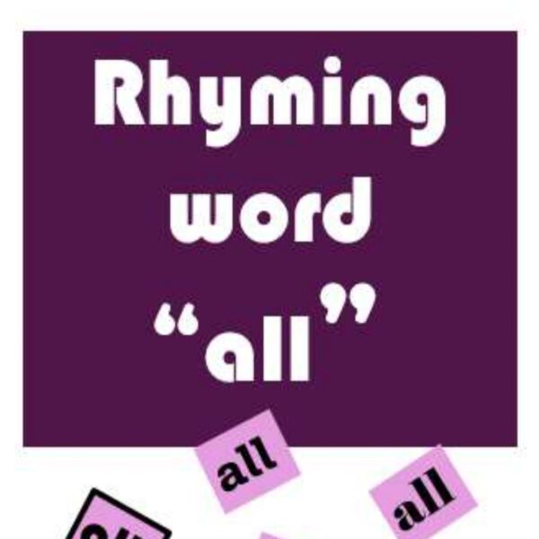 Rhyming words “all” Level 1