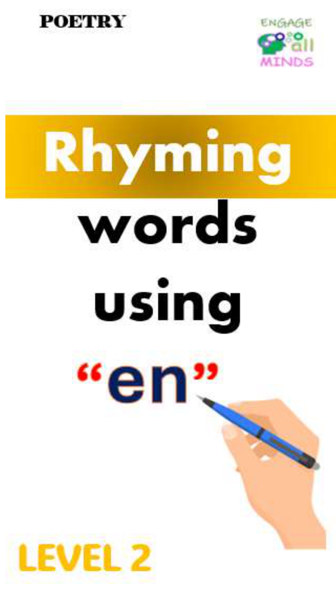 Main cover sheet Poetry for Section_page-0090 Rhyming words “en” Level 2 - Image 1