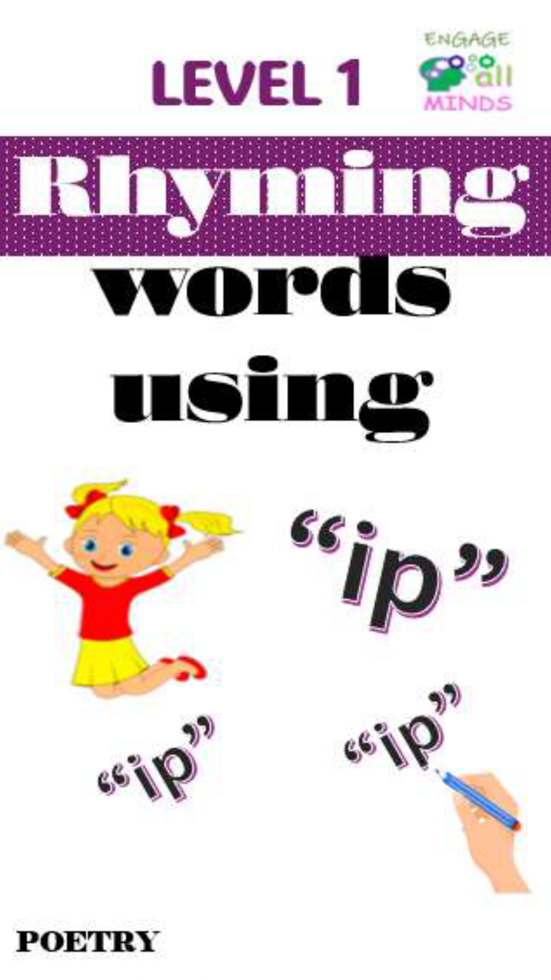 Main cover sheet Poetry for Section_page-0101 Rhyming words “ip” Level 1 - Image 1