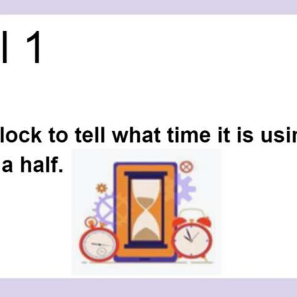 Time: Odd number and  Half Hour Level 1
