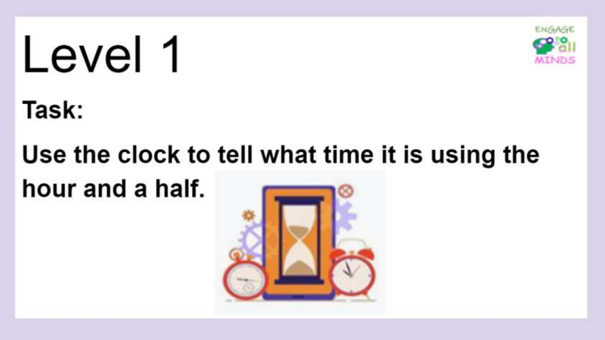 Main cover sheet Time_page-0011 Time: Odd number and Half Hour Level 1 - Image 1