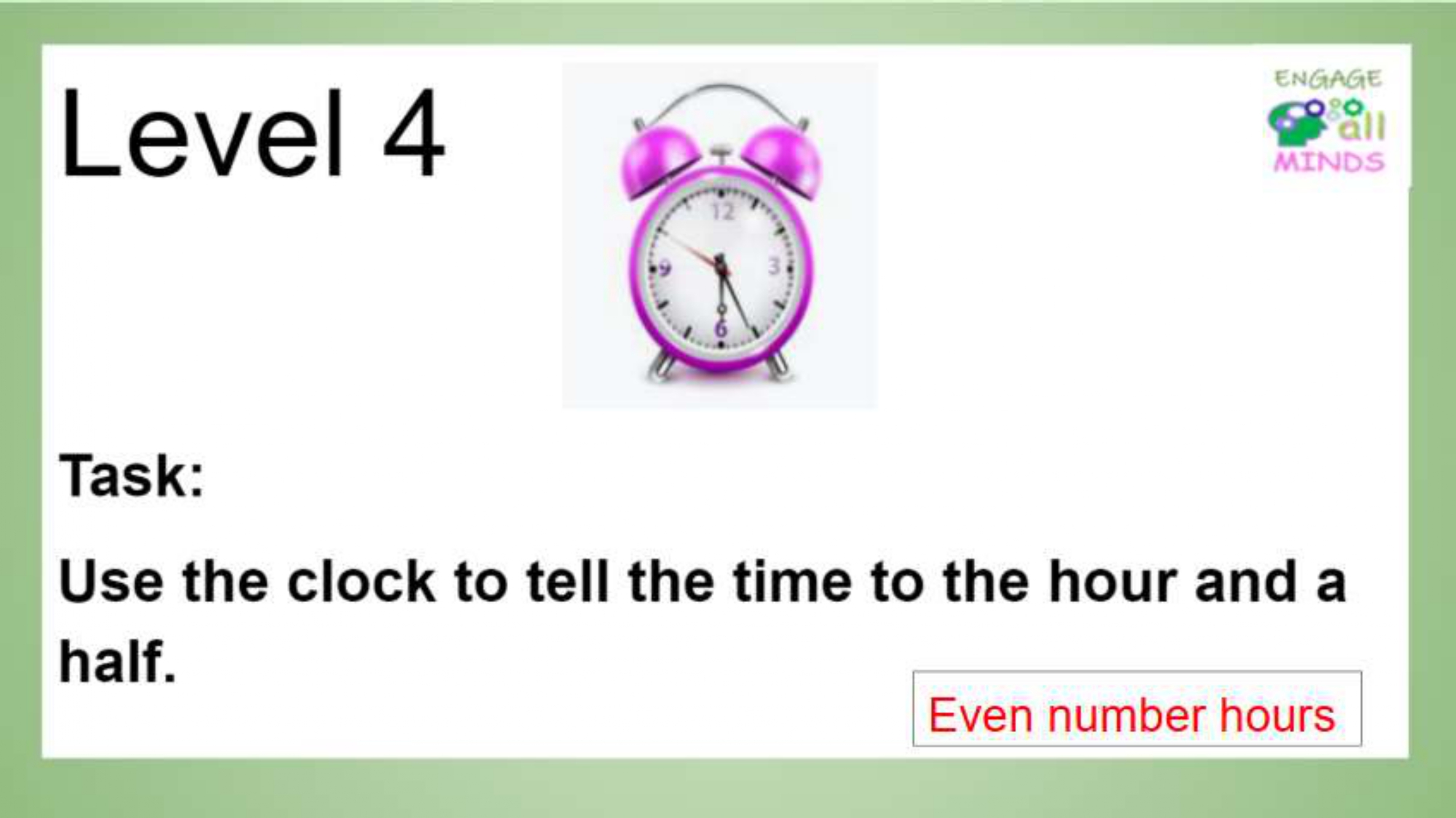 Main cover sheet Time_page-0018 Time: Even number and Half Hour Level 4 - Image 1