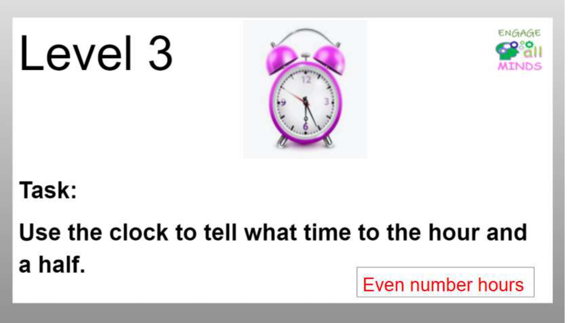 Main cover sheet Time_page-0019 Time: Even number and Half Hour Level 3 - Image 1