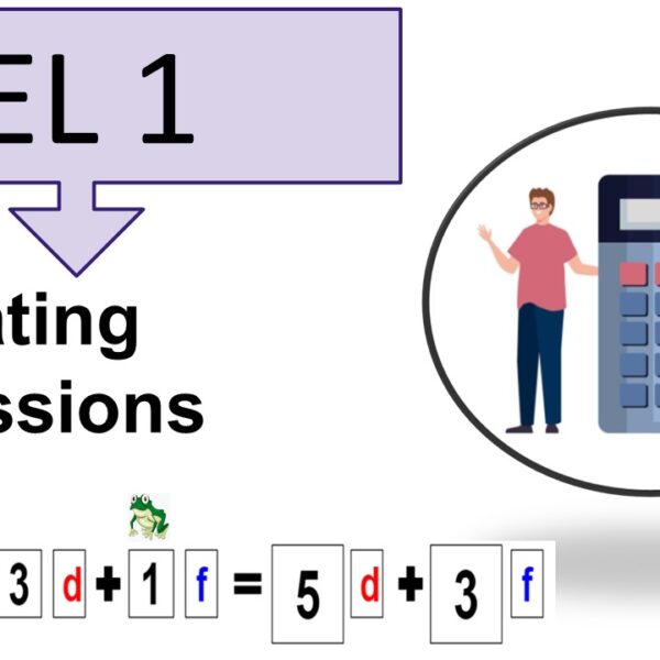 Evaluating Expressions Addition Level 1