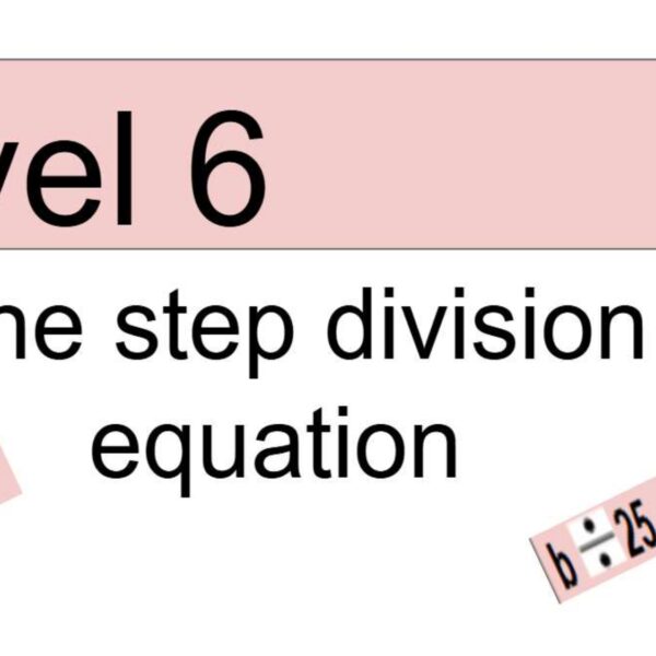 One step: Division/multiplication Level 6