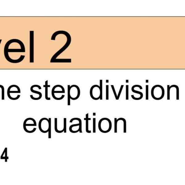 One step: Division/multiplication Level 2