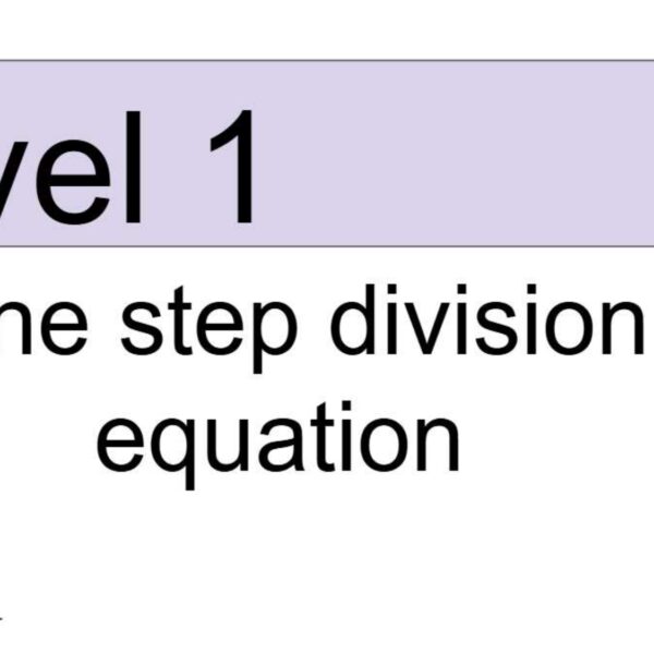 One step: Division/multiplication Level 1
