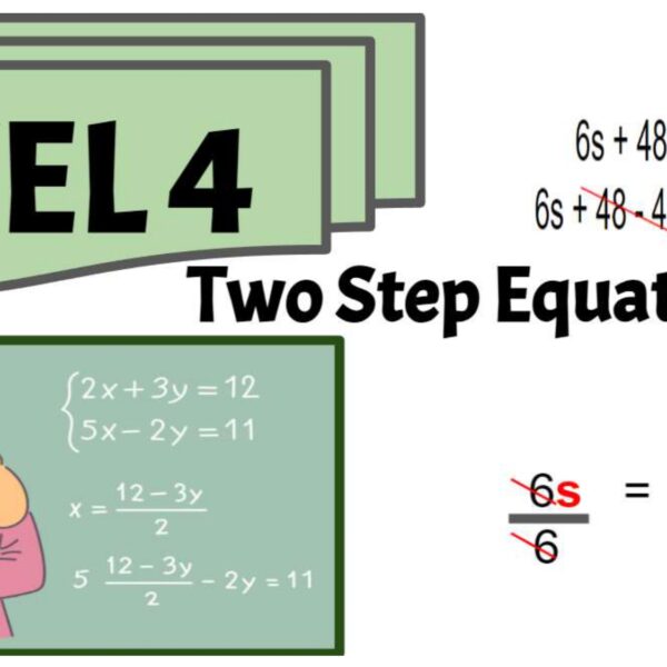 Two step equations Level 4