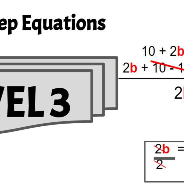 Two step equations Level 3