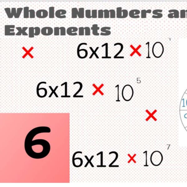 Whole numbers and exponents Level 6