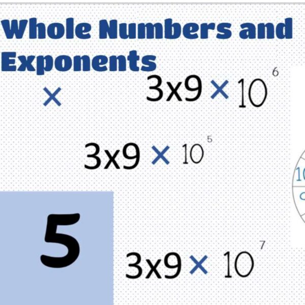 Whole numbers and exponents Level 5
