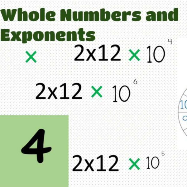 Whole numbers and exponents Level 4