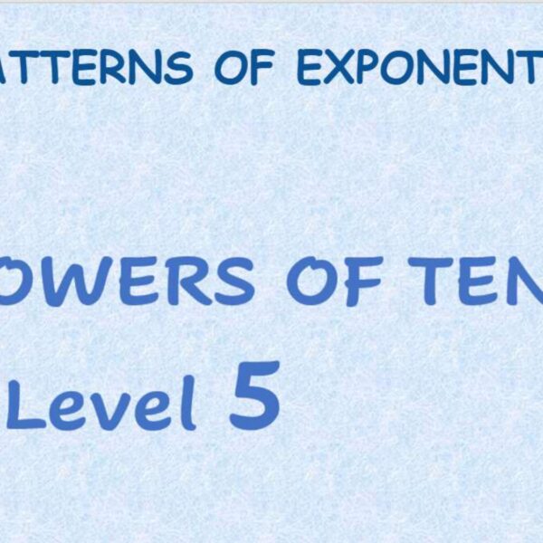 Patterns of exponents: Powers of ten Level 5