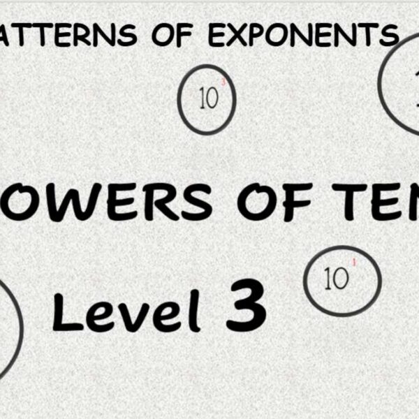 Patterns of exponents: Powers of ten Level 3