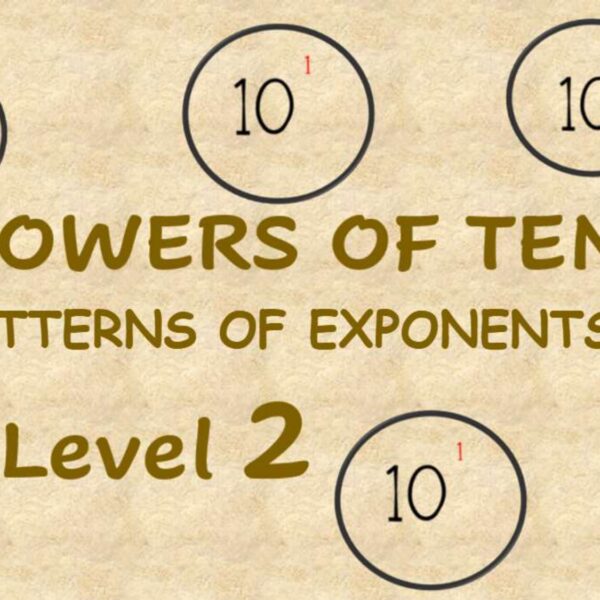 Patterns of exponents: Powers of ten Level 2