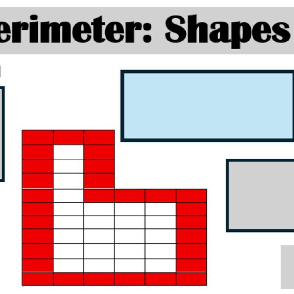 Perimeter: Shapes worksheet 1 Level 3