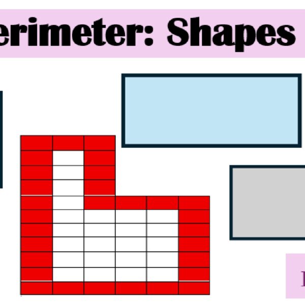 Perimeter: Shapes worksheet 1 Level 1