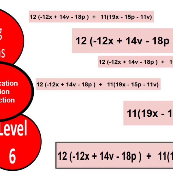 Expressions Multiplication/Addition/Subtraction Level 6