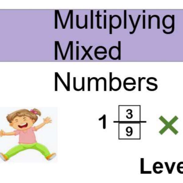 Multiplying Mixed Fractions Level 1