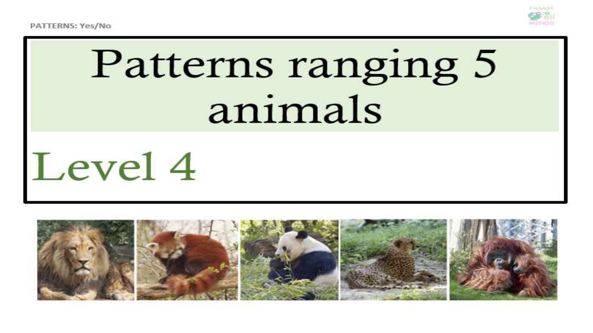 Final main pages to enter or edit_page-0084 Patterns ranging 9 animals Level 4 - Image 1