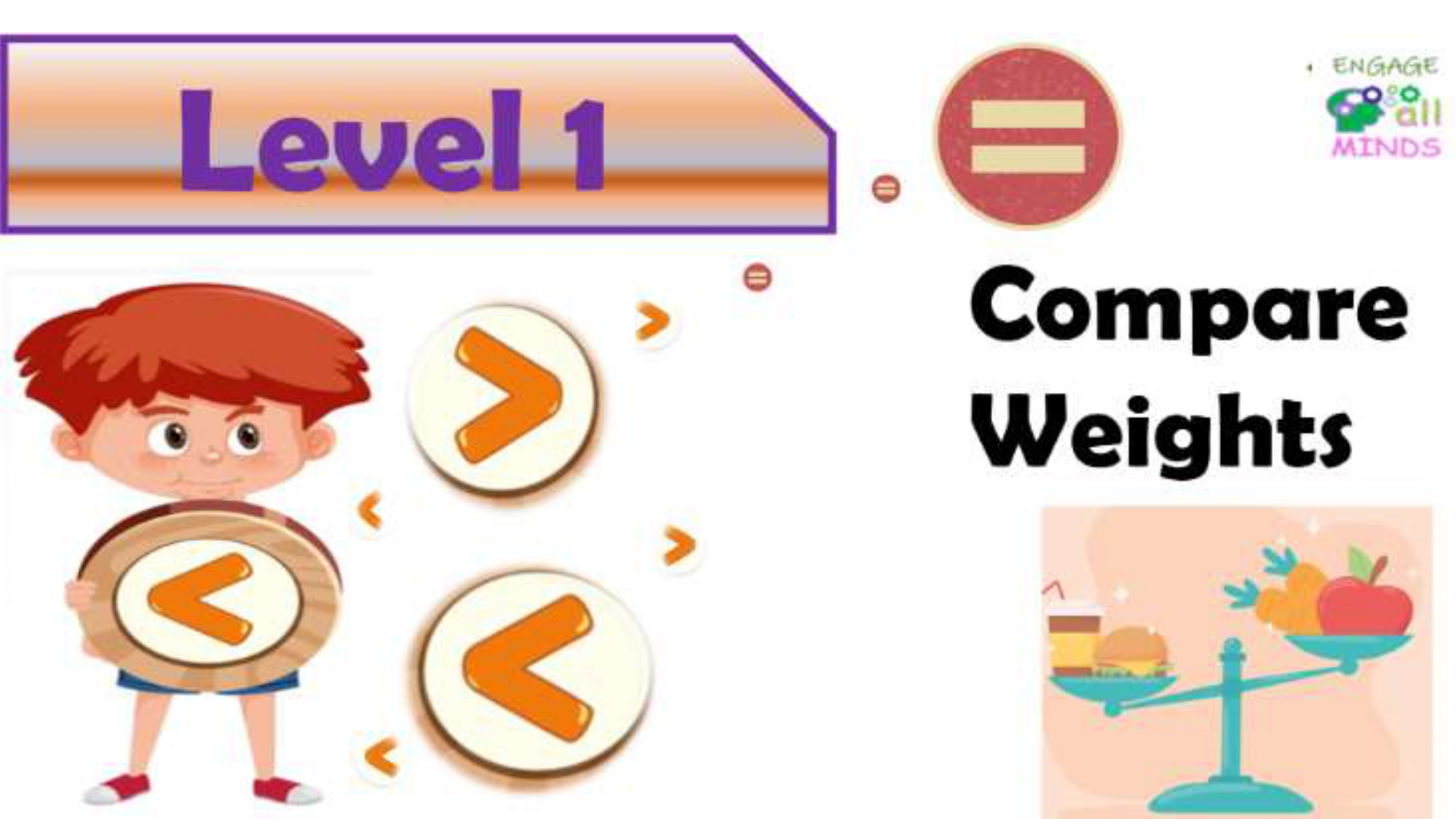 Main cover sheet for Measurement section Google slides_page-0011 Compare Weights Level 1 - Image 1